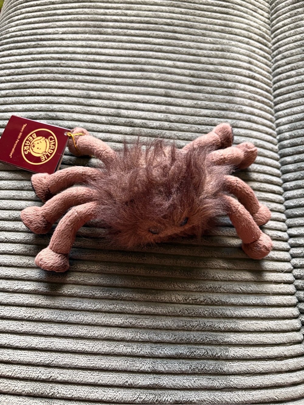 Charlie Bears Plush Fuzzy Spider - Brown
